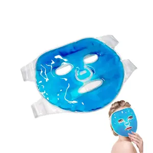 Ice Face Mask for Puffy Eyes & Headache Relief, Cooling Gel Compress for Facial Skincare, Reusable Hot Cold Therapy for Sinus & Migraine