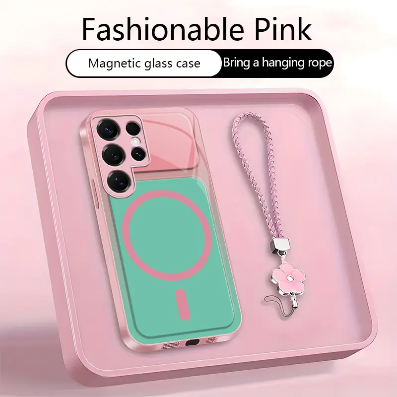 Dopamine Contrast Color Magnetic Casing for Galaxy S25 Ultra Smartphone, Newly Upgraded Handheld Cellphone Device Case, Full Lens Protection, Anti-Fall, Wear-Resistant, No Paint Peeling - XS9527