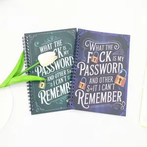 Mysterious Spiral Code Notebook, 1 Count Password Keeper Notebook, Password Organizer, Office Stationery & Supplies