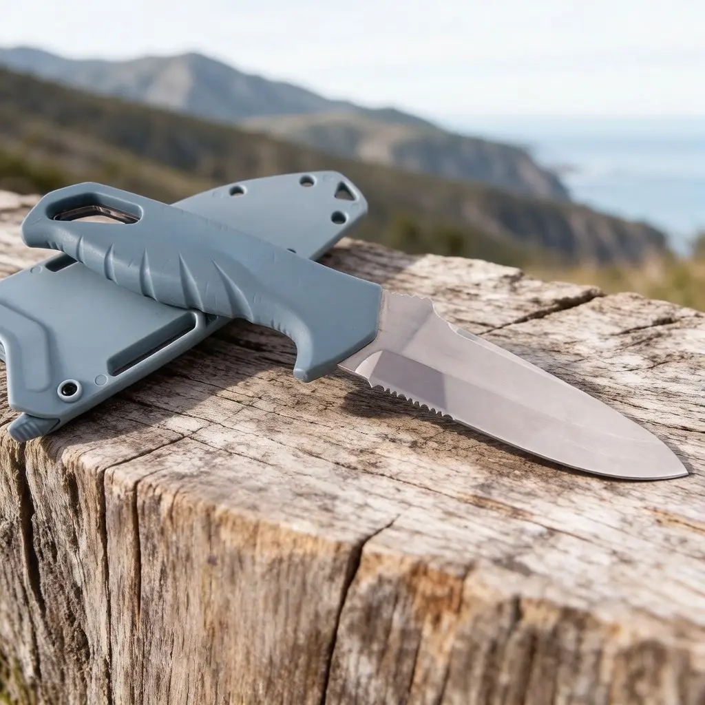 1pc 18040 Straight Knife with Sheath, High Hardness Blade, Edc Multi-Functional, Camping Hiking Essential, Lightweight Durable, Gift for Men, Straight Edge Knives