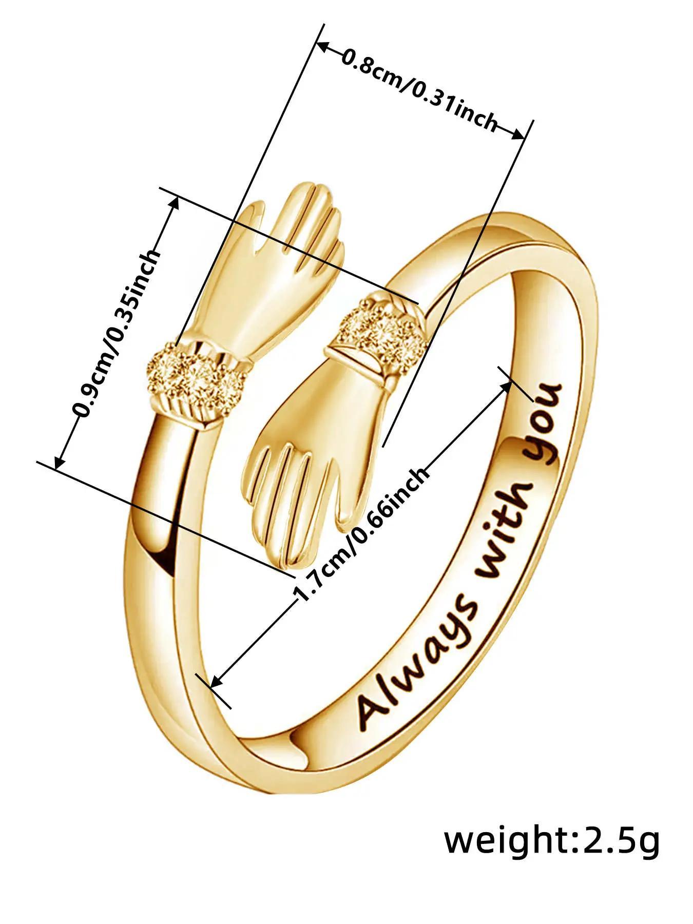 Couple Fashion Letter Design Rhinestone Inlaid Copper Ring, Wedding Engagement Party Jewelry for Women & Girls, Exquisite Jewelry for Gift, Fashion Promise Ring, Unique Rings, Alphabet Design Ring