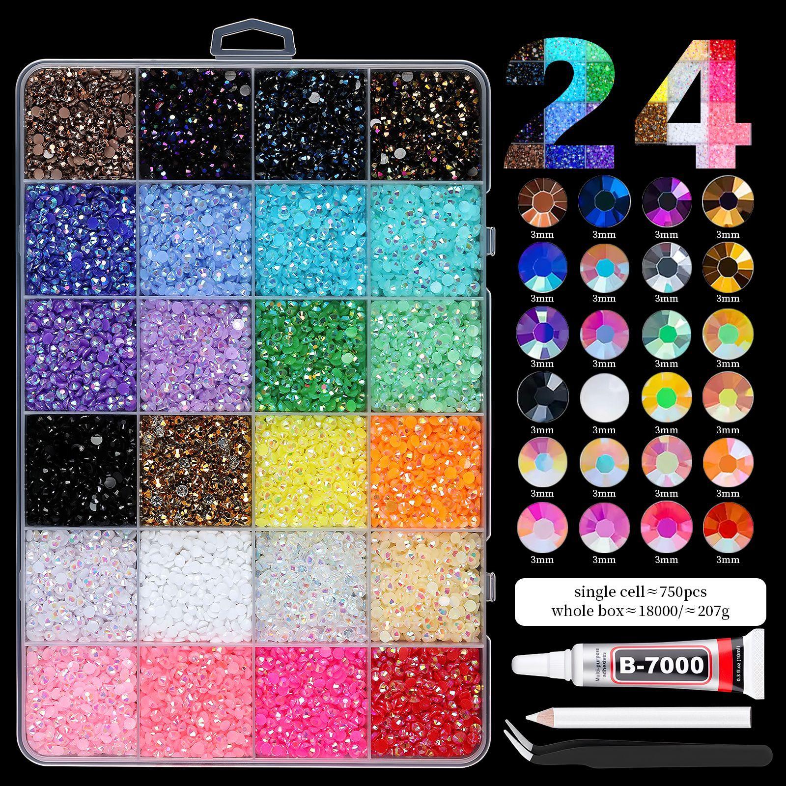 Adult Toys - Rhinestone Pearl Resin Flat Bottom Diamond DIY Jewelry Set