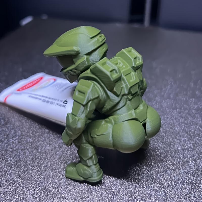 The Halo Butt Master Toothpaste Squeezer 3D-Printed Spartan Warrior Design Fun Daily Use Humor Toothpaste Squeezer Thin Non-Slip Vevor Towel Warmer Bucket Luxury Bat Toothbrush Gift vintage cans artificial wood funny desk accessory Valentine's Day Heart