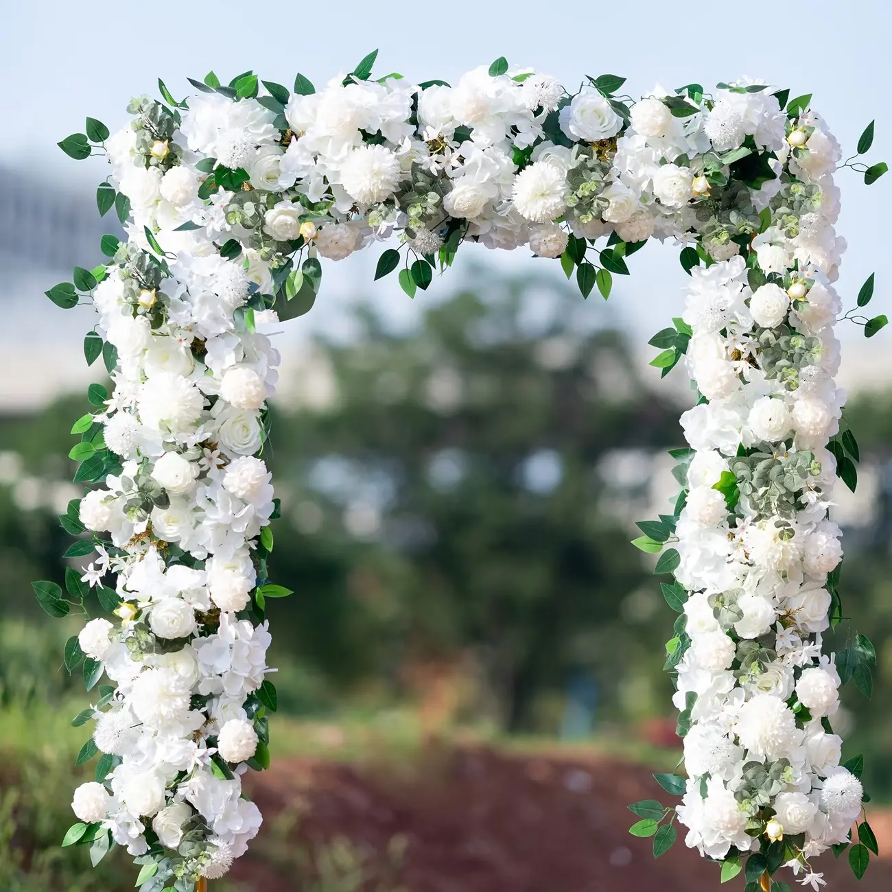 Artificial Peony & Rose Flower Garland Decor, Artificial Hanging Flowers, Decor Floral Arrangement for Wedding Arch Background, DIY Floral Decoration Wedding Wall Decor Supplies with Plastic Foliage, Party Event Decor Outdoor Decor Garden Decor