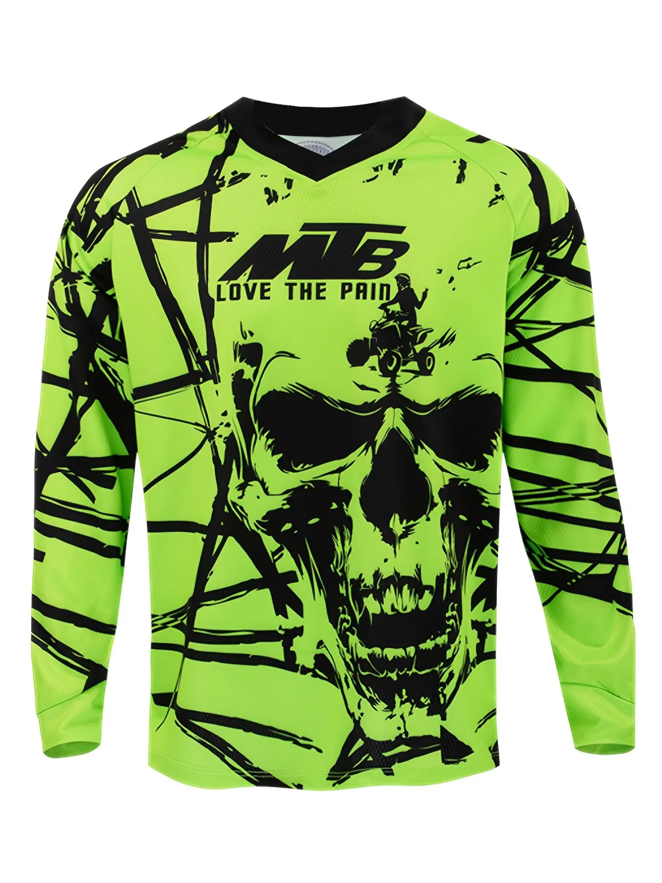 Men's Long Sleeve Cycling Shirt, Quick-Dry, Moisture-Wicking, Breathable Mountain Bike Jersey, Ideal for Riding and Biking Activities