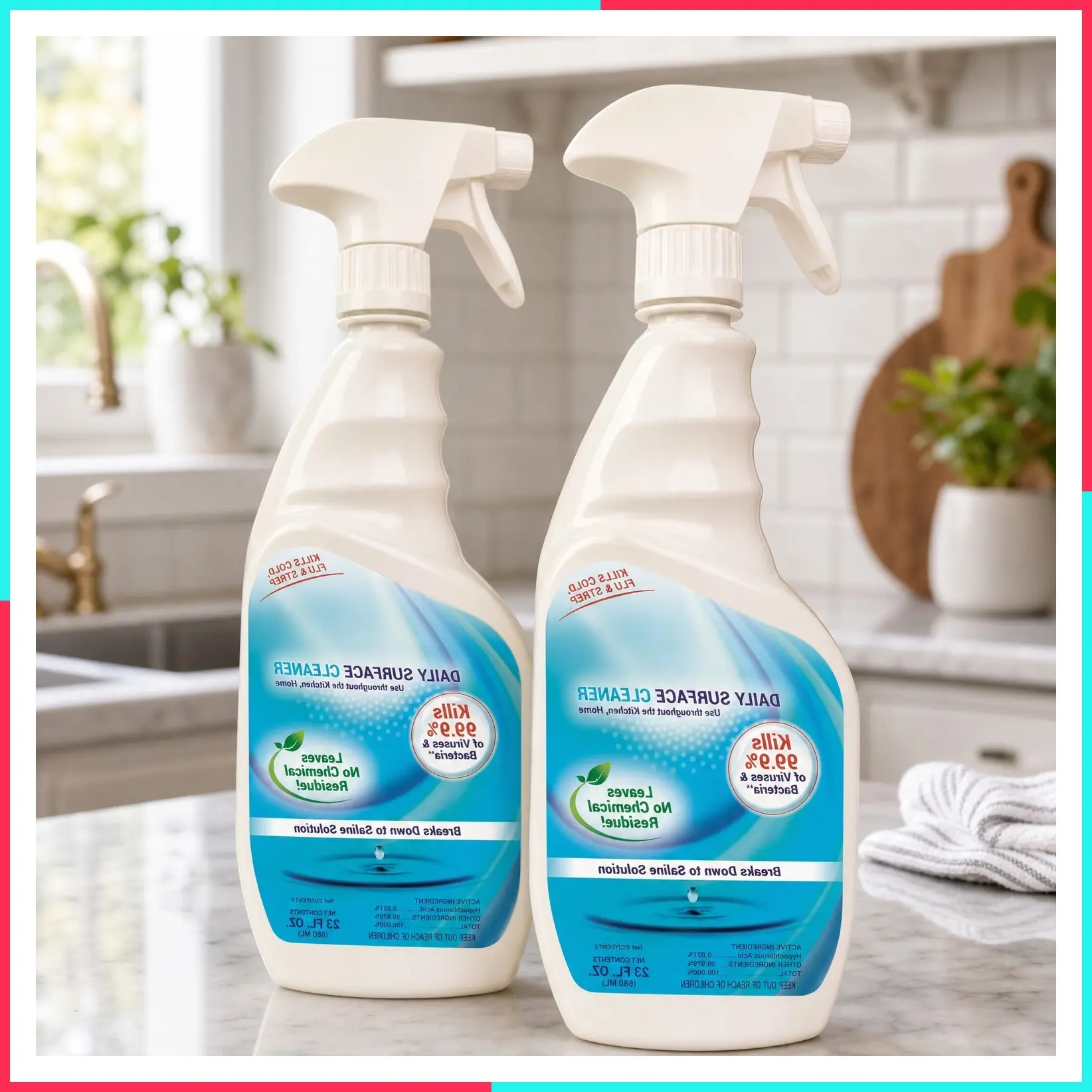 Daily Surface Cleaner and Pet-Safe Disinfectant, 23 oz (2 Pack)