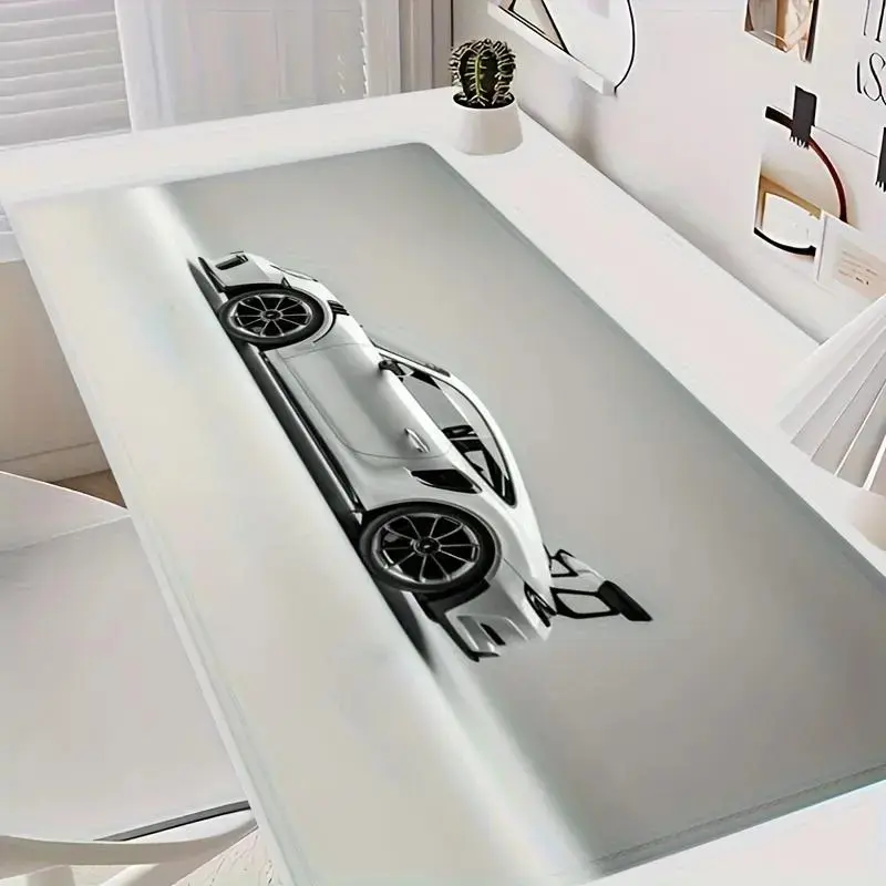 Car Pattern Computer Mouse Pad, Rectangle Gaming Mouse Pad, Office Desk Keyboard Mat for Home Office Desk Accessories Extended Large Gaming Desk Mouse Pad