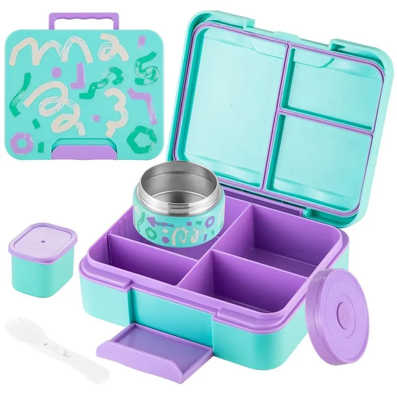 Student lunch box with meal salad box can be heated in microwave oven Bento box Children's snack box