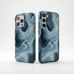 Green Stone Magnetic Phone Case - 2-in-1 Shockproof Protective Cover with Marble Pattern Film for 17 Pro Max and S25 Series Daily Use