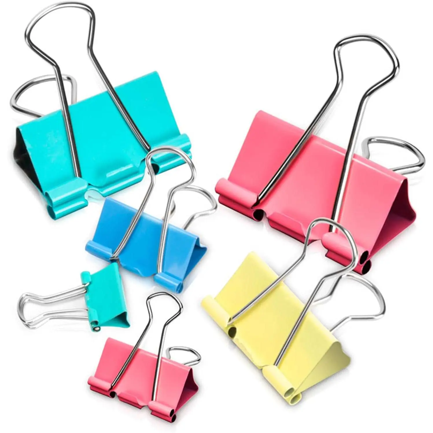 Binder Clips  Sizes Paper Clamps, XLarge, Large, Medium, Small, Mini, 100Count Black Paper Clips Office File Supplies, Meet a Variety of use Scenarios