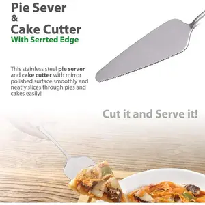 9-Inch Stainless Steel Pie Cutter for Cakes. Multi-Functional Pizza Dessert Cheese Cutter. Thick And Durable for Baking. Suitable for General Use