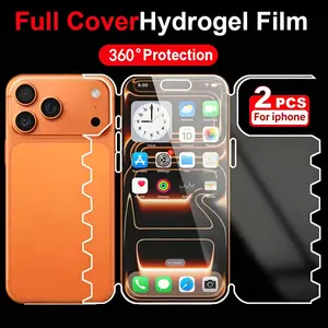 2 Pack Full Cover Butterfly Hydrogel Film For iPhone 17 Pro Max/Air/16 Pro Max/15 Pro/17/16/15/14/Plus/13/12/Pro/Max Protective Film Not-Glass