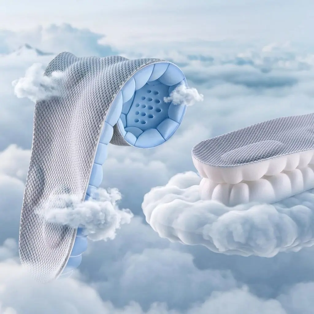 Insoles for Women Man,Cloud Soles for Men Women,4D Cloud Soles for Men,Anti Fatigue, Shock Absorption, Foot Pain Relief