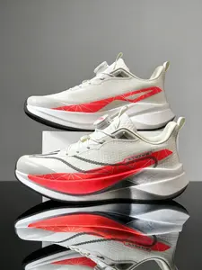 Unisex Racing Running Shoes. Professional competitive style, breathable fish jacquard mesh upper, supercritical popcorn cushioned midsole, twist lock buckle + torsion resistant sheet + rubber outsole. Suitable for fitness tests, high-intensity training an
