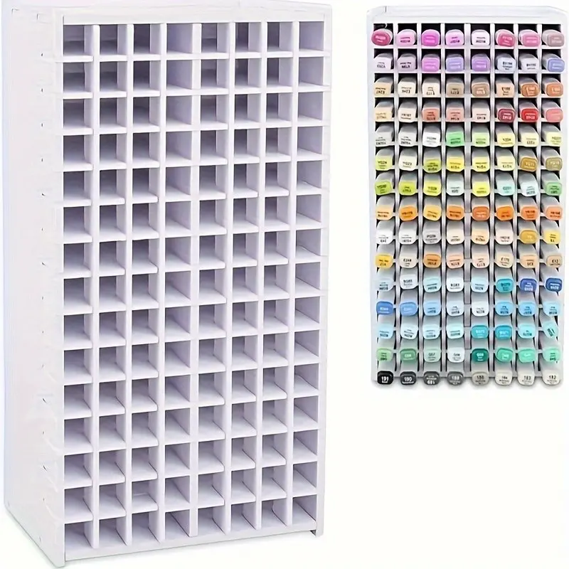 120/180/240 Slots Large-Capacity Art Marker Storage Rack, Creative Art Supplies Storage Rack, Desktop Art Marker, Colored Pencil Storage Box, Drawer-Style Storage Suitable for Desktop Organization. Markers - Colored Pencils - Crayons