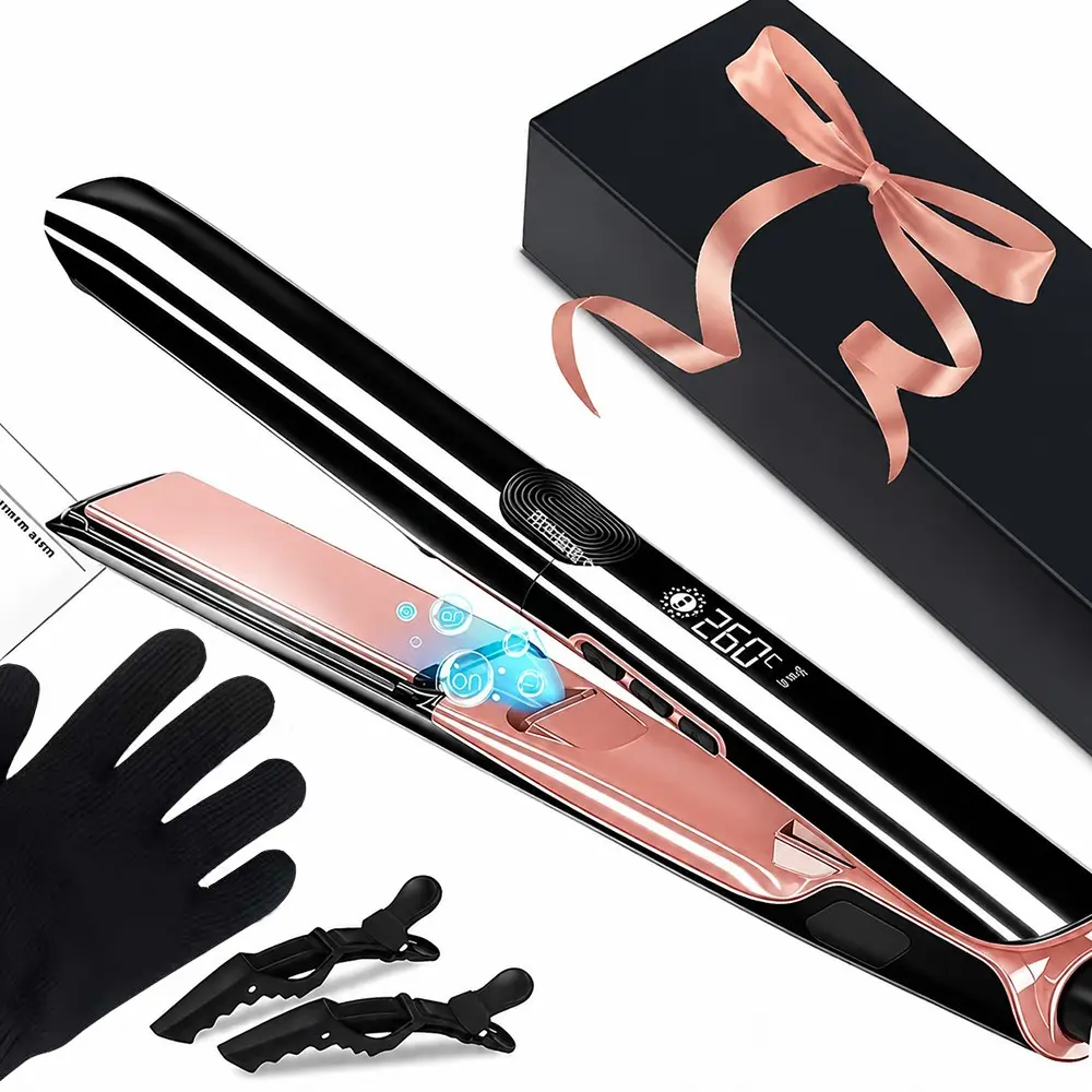 Ion Hair Straightener 2 In 1 Hair Straightener and Hair Curler Frizzy Hair Flat Iron Repair Damaged Hair Professional Hair Styling Tools for Smooth & Shiny Hair