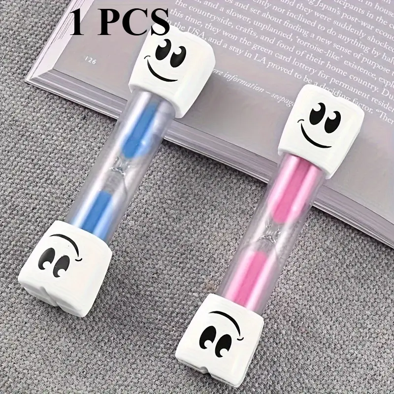 Blue and Pink Mini 2-Minute Toothbrush Timer, Battery-Free Plastic Timer