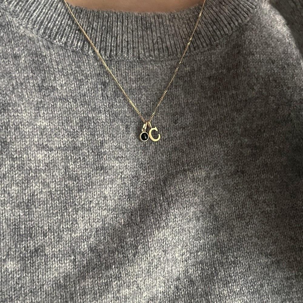 S925 Sterling Silver 14K Gold Plated Dainty Charm Bracelet and Necklace Pendant Set for Women Girls Minimalist Elegant Everyday Layering Jewelry Gift Idea Perfect Birthday Present