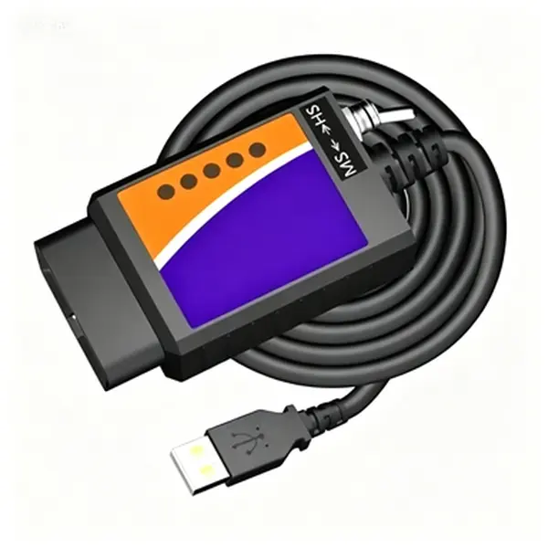 ELM327 OBD2-to-USB Diagnostic Cable, OBDII Diagnostic Code Readers & Scanners Interface Tool for Laptops Compatible with GM Chevy, Ford, Toyota, Honda Cars, SUVs, Pickups