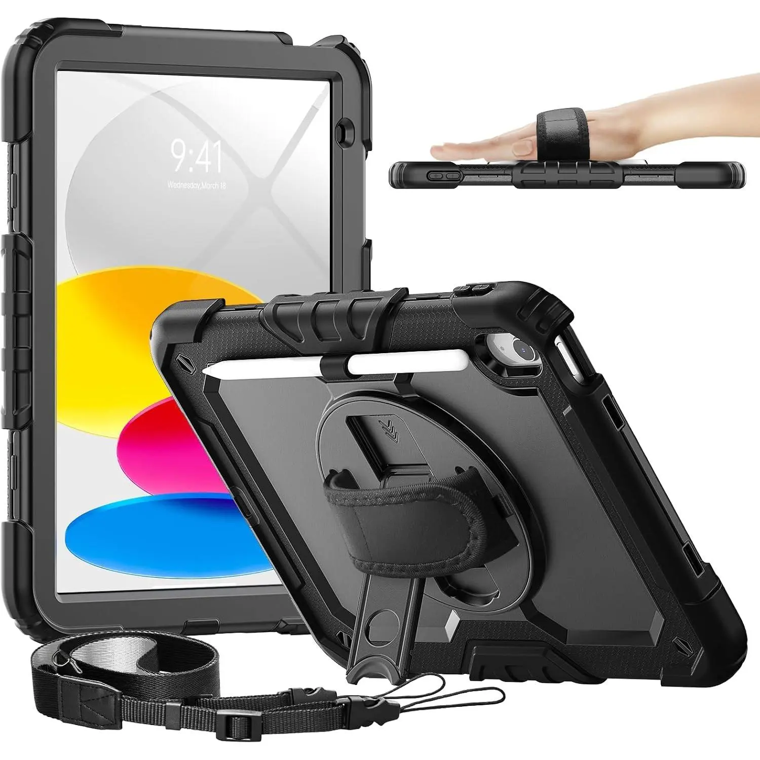 for iPad 9th/ 8th/ 7th Generation Case with Screen Protector