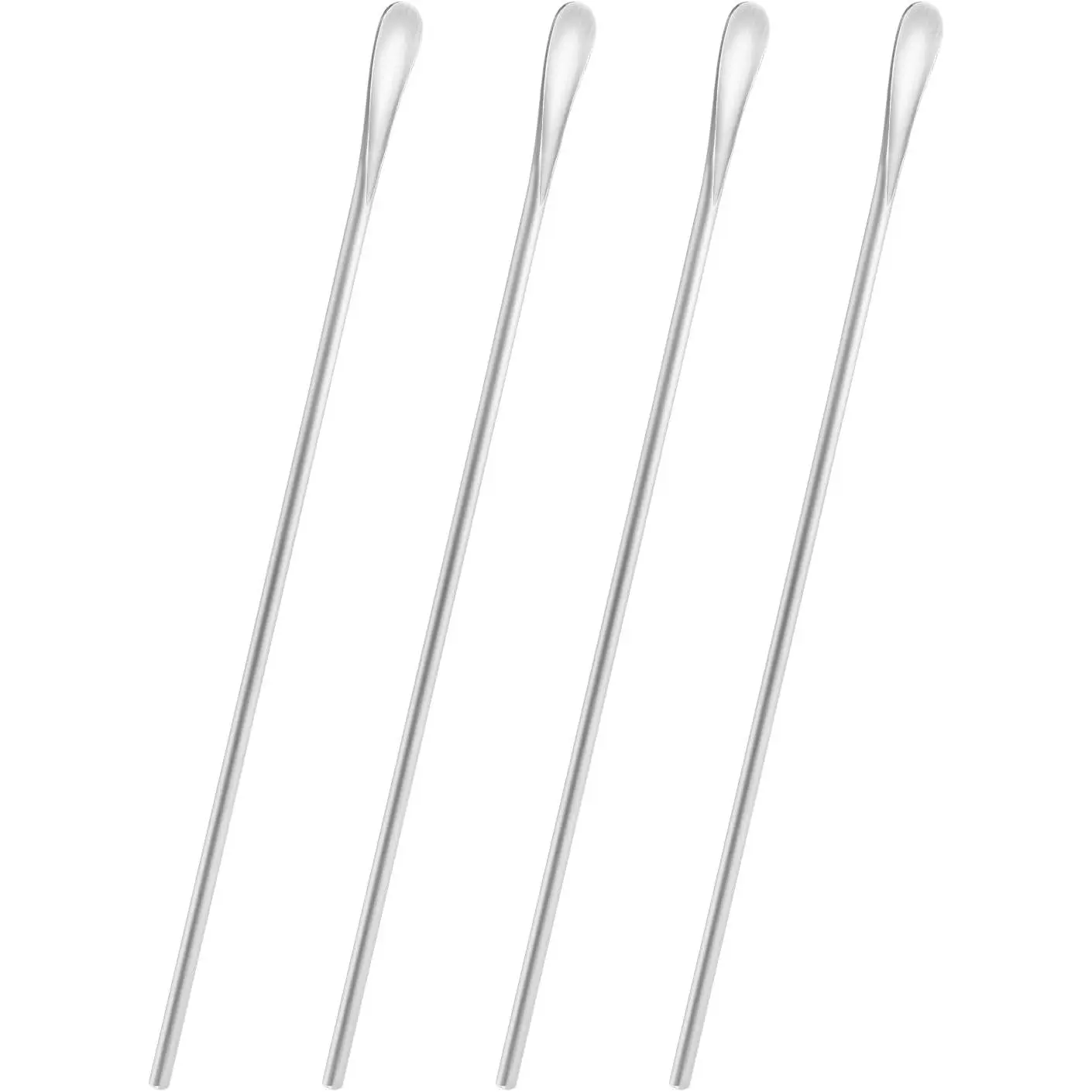 10 inch/258mm Stainless Steel Long Coffee Spoon Stirring/Stir Stick,Drink Stirrer Mixing Spoon,Coffee Stirrer Cocktail Stick Reusable,Long Skinny Teaspoon Stirring,Iced Tea Spoon,Bar Spoon