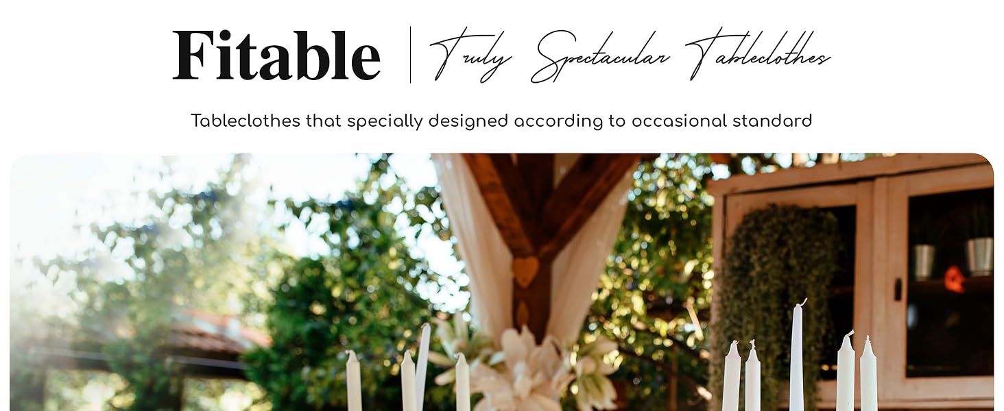 White Tablecloths For Rectangle Tables, 6 Pack-70 x 120 Inches-Reusable and Washable Table Clothes For 6-8 Ft Tables, Polyester Fabric Table Covers For Wedding, Party, Banquet