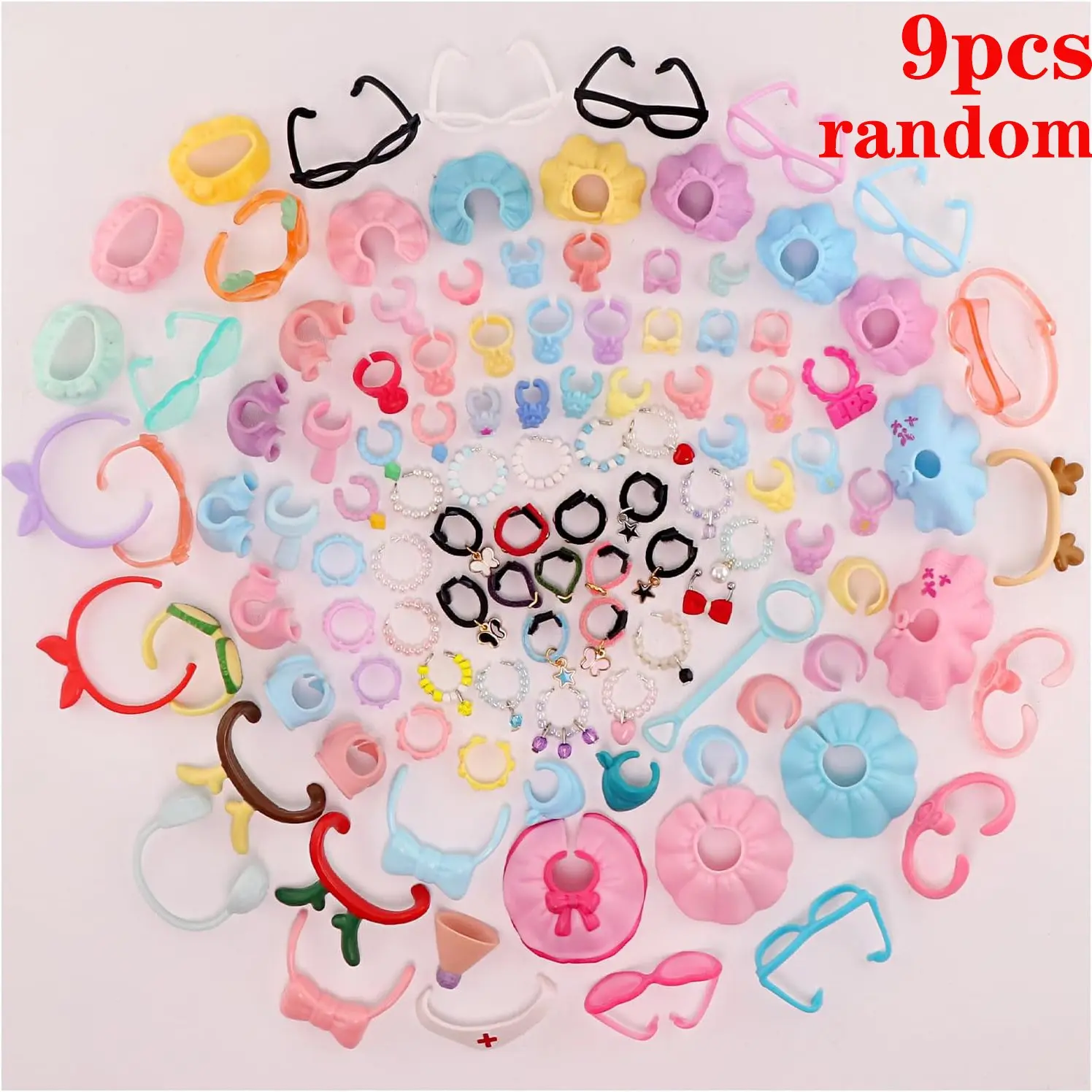 9 Pcs Mini Cat and Dog Figures Accessories, Cute Pet Costume, Perfect Gift for Valentine's Day, Unique Toy Accessory for Lps Fans