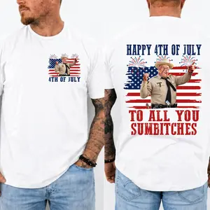 230g Happy 4th Of July To All YouSumbitches Shirt, Smokey And The Bandit Movie T-Shirt, Classic MovieQuote Tee, Funny Show Fireworks T-Shirt for Independence Day, MADE INUSA
