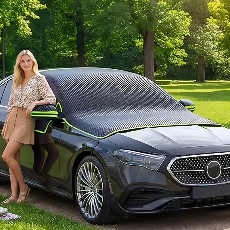 Car windshield sunshade panel, portable car sunshade, easy to install with reflective strips, strong sun protection, lightweight and durable, suitable for sedans/SUVs, car windshield sunshade covers, Car Sunshades For Windshield