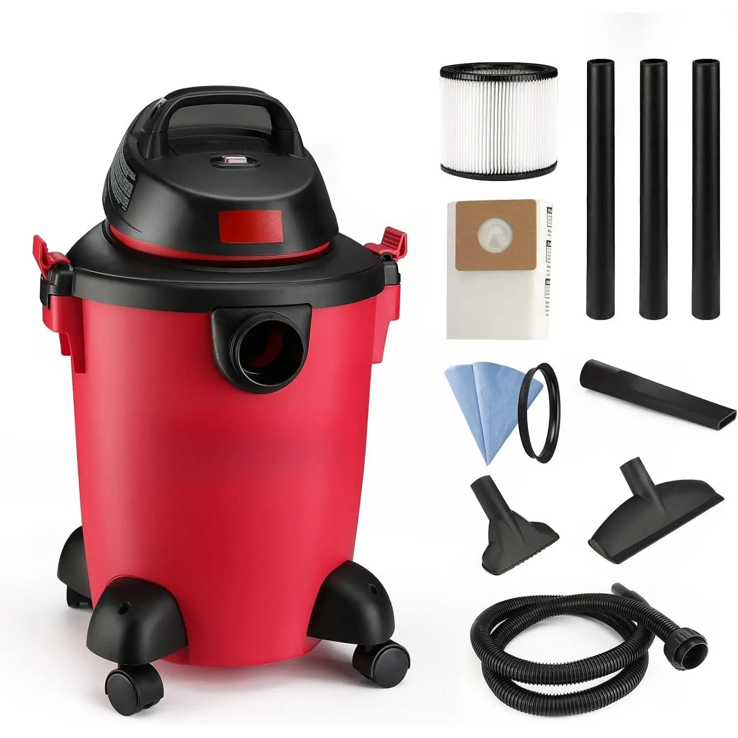 6 Gallon 3.0   Wet/Dry Vacuum, 3 in 1 Function - 5971636 | Heavy-Duty Shop Vacuum with Filters, Attachments, Ideal for , Jobsite, Garage,  & Workshop