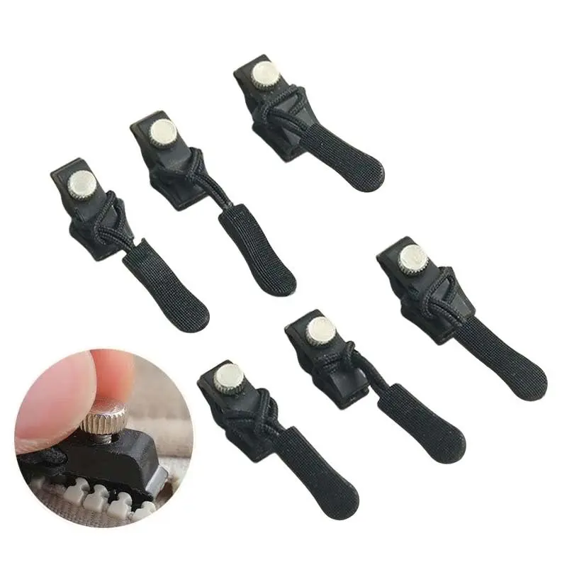 6-Pack Zipper Replacement Zippers, Detachable, Durable & Versatile, No Sewing Needed, Easy Installation, Ideal for DIY Bag & Luggage Repair