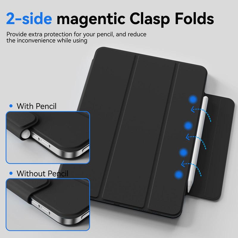 KENKE KENKE Magnetic Attachment Tablet Case, Slim Trifold Stand Tablet Protective Cover, Durable Tablet Protector Cover for iPad 2025 A16 iPad 10th Gen Mini 6 A17 Pro Air 4th Gen iPad Tablet Accessories #TOP PICKS