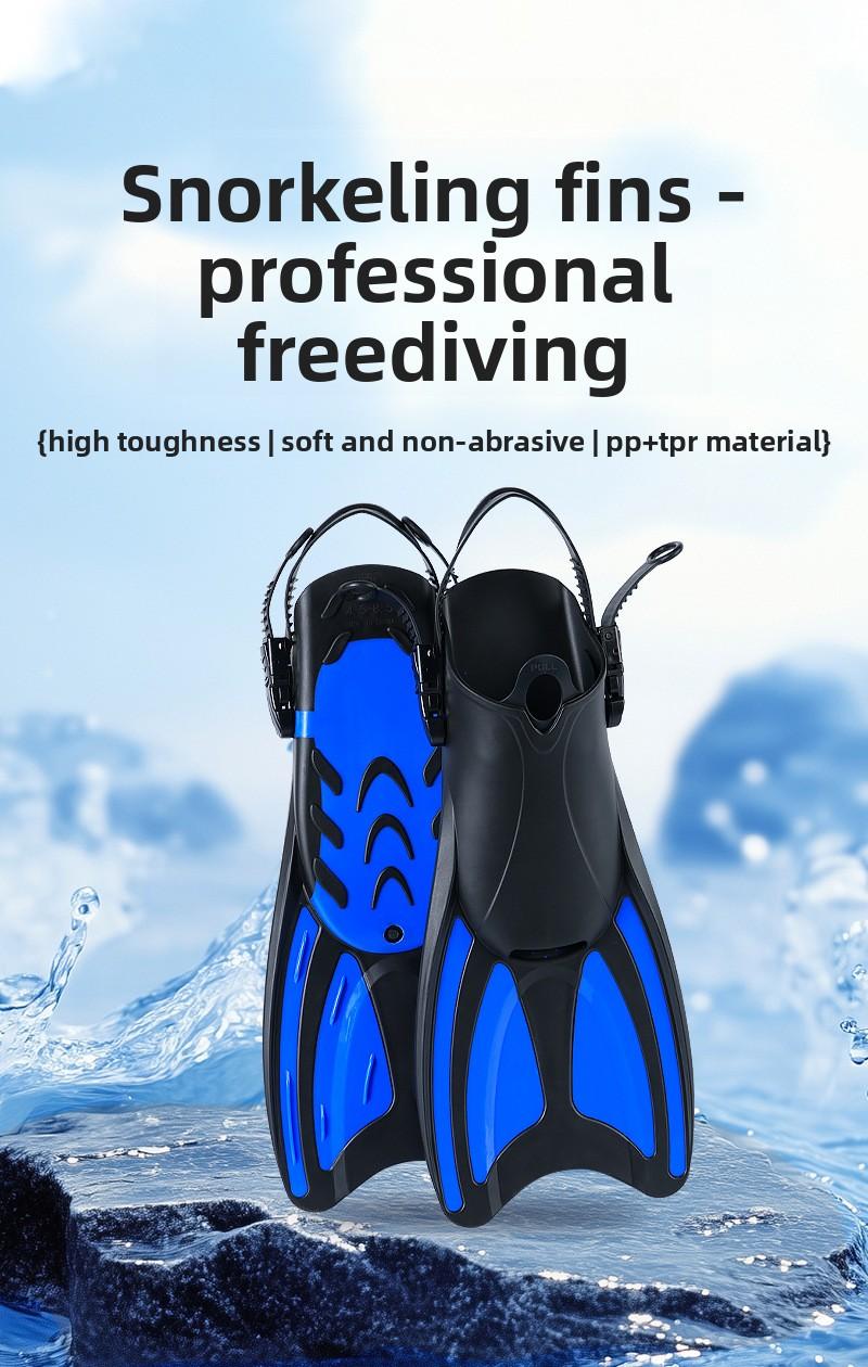 Snorkeling fin set, dry snorkel, diving mask, face mask, adult and children's fins, swimming equipment