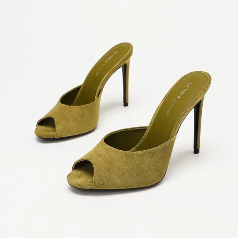 Women's Fashion Elegant Patent Leather Round Toe Open-Toe Fish Mouth Sexy Outdoor One-Strap Sandals, Fine Heel Shoes for Dresses
