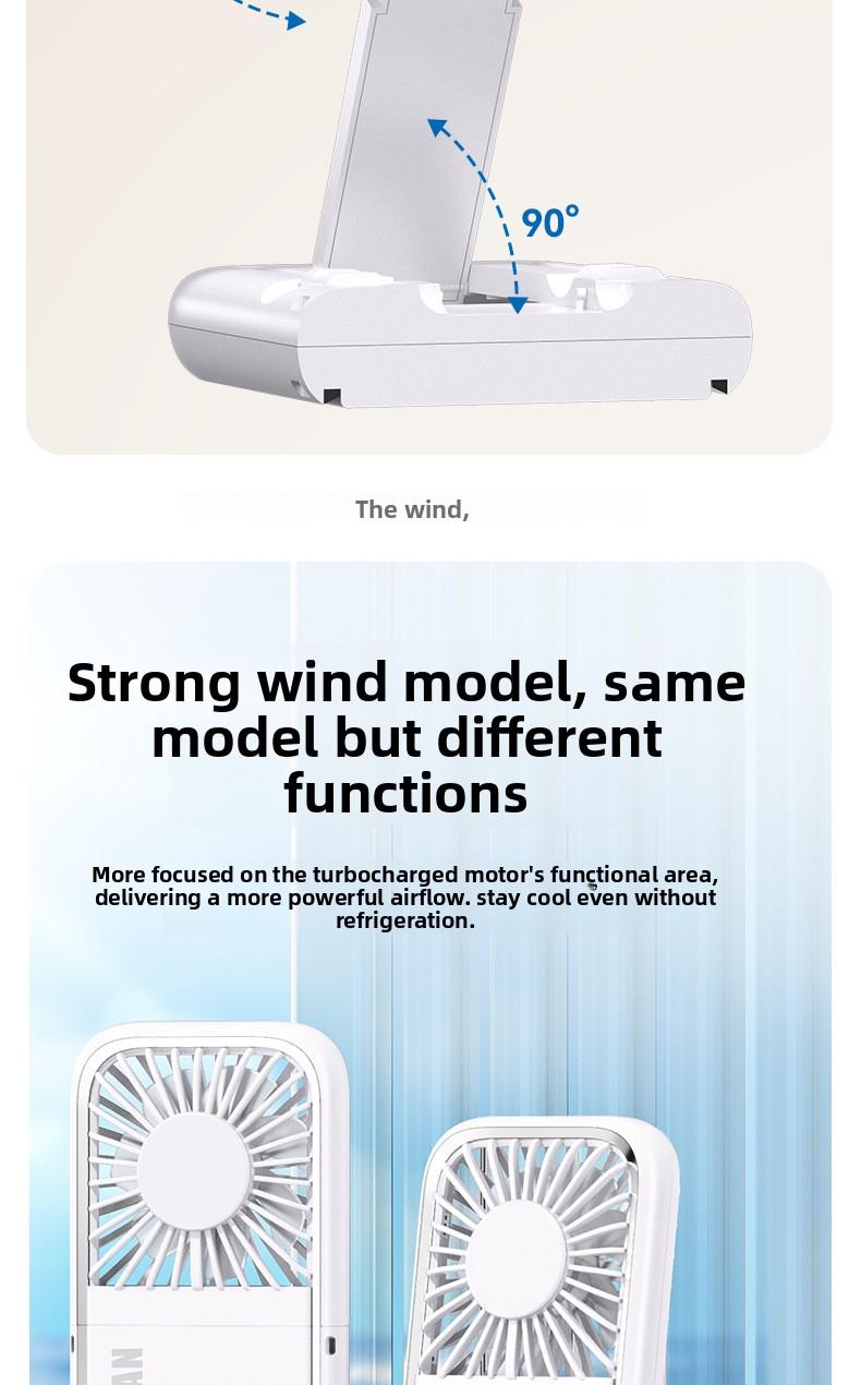 tylish and versatile personal fan with digital display, foldable design, and dual-use for neck hanging or handheld. Built with ice compress cooling technology, USB rechargeable, ultra-portable for outdoor, travel, office and daily use. Low noise, strong w