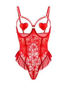 Sexy Lace Sheer Mesh Cutout Women's Lingerie Bodysuit with Underwire, Floral Design, Comfortable Lightweight Fabric, Fitted, Year-Round Wear, Perfect Valentine's Gift, Shaping Bodysuit, Underwear Bodysuit, Lace Shapewear Bodysuits, Waist Bodysuit