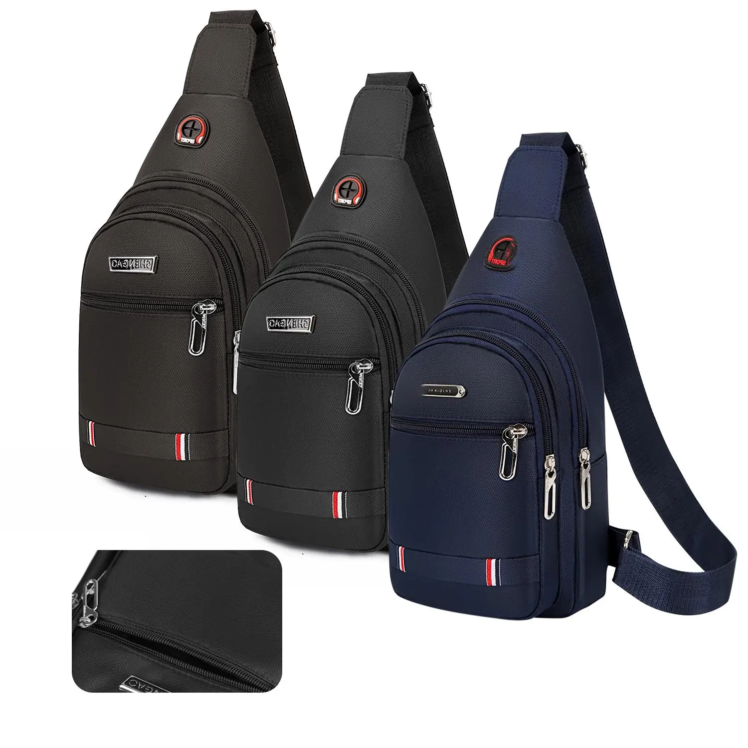 Men's Waterproof Multifunctional Chest Bag - Compact Casual Versatile Bag, Anti-Theft Crossbody Sling Gym Daypack for Outdoor Activities, Travel (Men's Accessories), Quick‑Grab Pockets