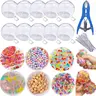 DIY Stress Ball Making Kit, Includes 6 Filling Packs, 10 Transparent Blank Soft Skins, Expansion Tool, Ideal for Adult Stress Relief, Sensory Fidgeting