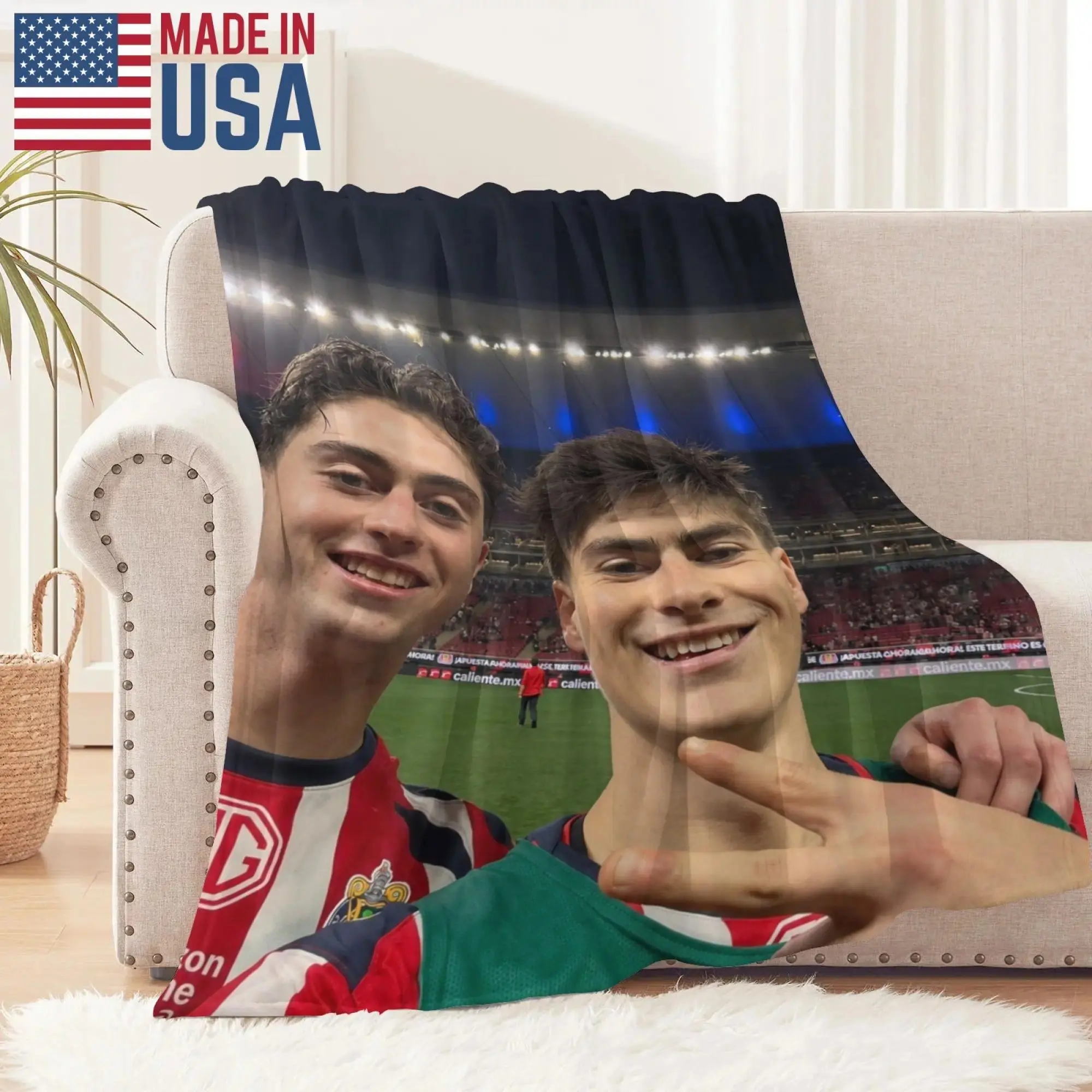 Brian Gutierrez Armando Gonzalez Portrait Flannel Cooling Throw Blanket, Happy Selfie Duo Mexico Soft Cozy Plush Blankets, Aesthetic Decor For Couch Sofa Bedroom Adults, gilberto mora blanket Style Fan Merch Unique Birthday Xmas Holiday Gift