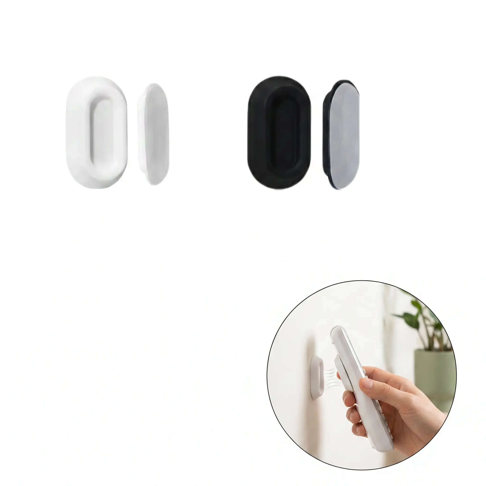 5 PCS Magnetic Remote Control Holder – Upgraded Silicone Magnetic Wall Mount for TV, Fan & Air Conditioner Remotes – Self-Adhesive, No-Drill Remote Control Holder Wall Mount-YY0