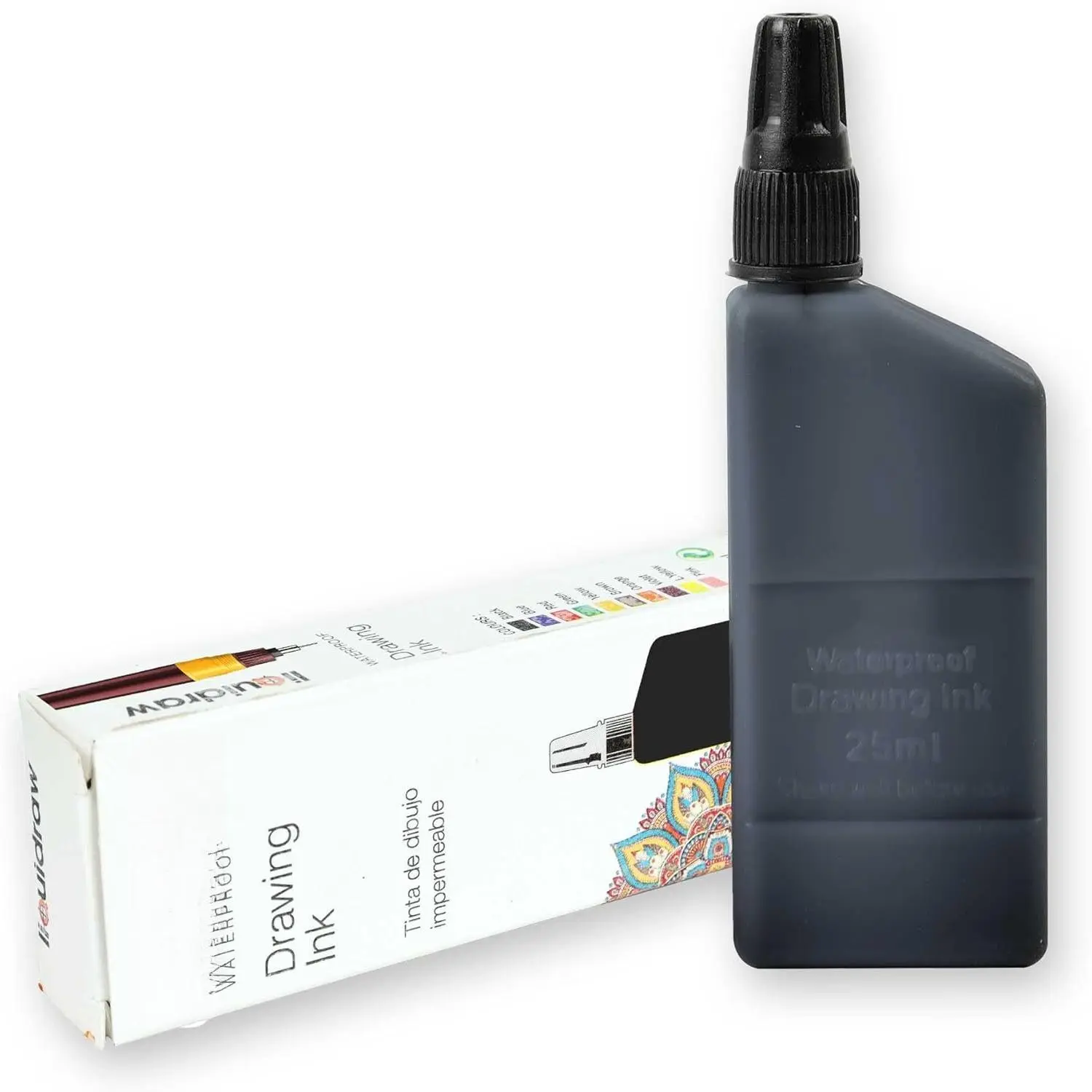 Technical Pen Black Ink - 0.85 fl oz / 25 ml |  Drawing Ink | Refill Pot Compatible with  Isograph Pens | Plastic Bottle & Screw- Lid | Ideal for Drawing & Calligraphy