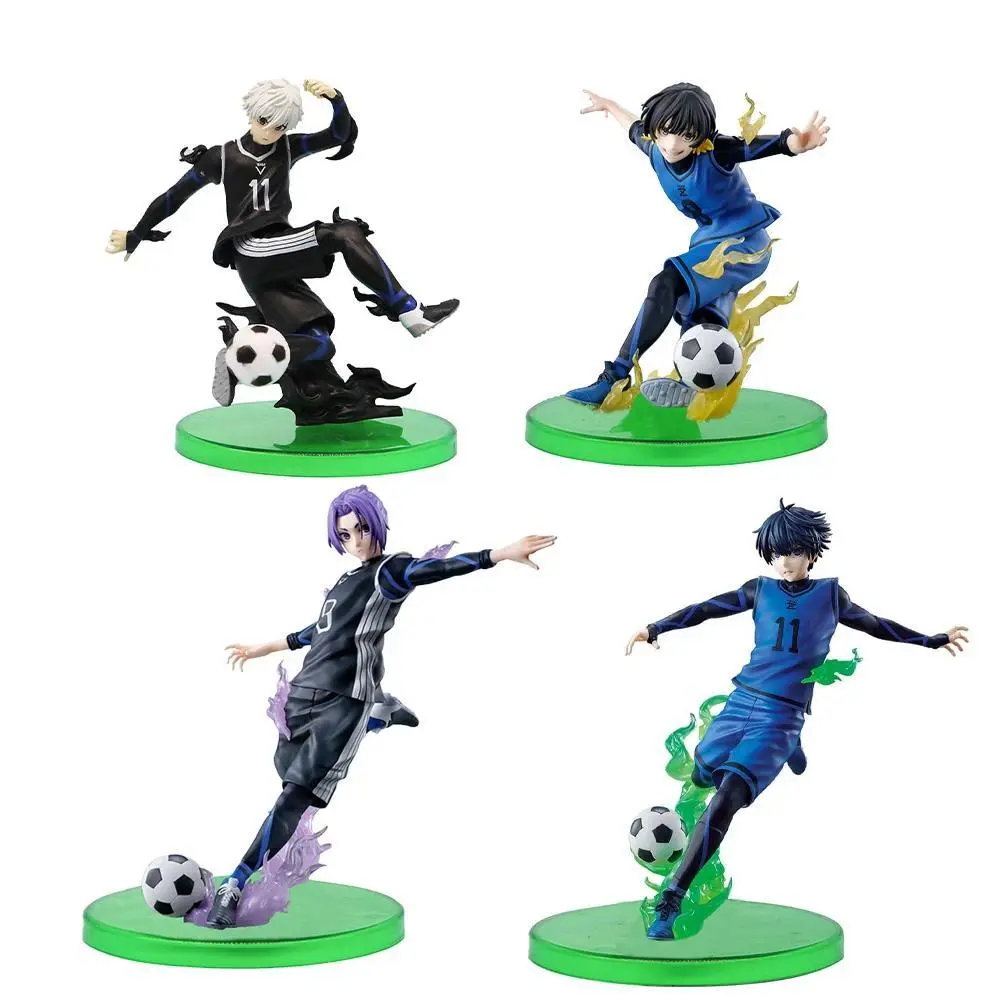BLUE Lock Figure Isagi Yoichi Reo Mikage Seishiro Nagi Figure Play Football Action Figure Model Collection Doll Toy Xmas Gift