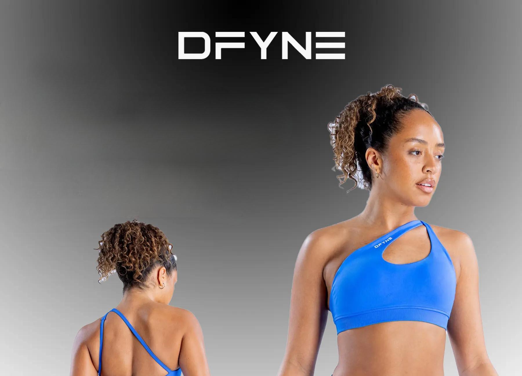 DFYNE Impact Asymmetrical Design Sports Bra for Women, Gym and Yoga
