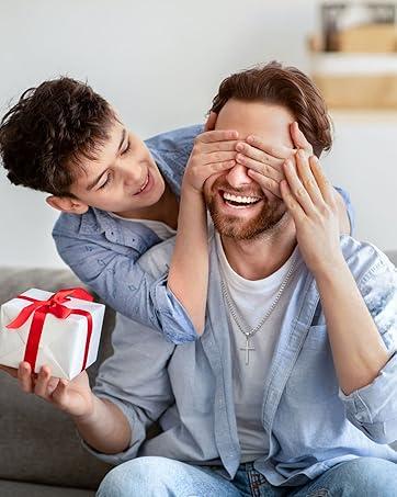 Besteel 925 Sterling Silver Fashionable Cross Necklace for Men & Women 16-30 Inches & 5mm pretty Men's Stainless Steel  Curb Cuban Link Chain Crucifix Cross Pendant Jewelry gift outdoorfun for summer