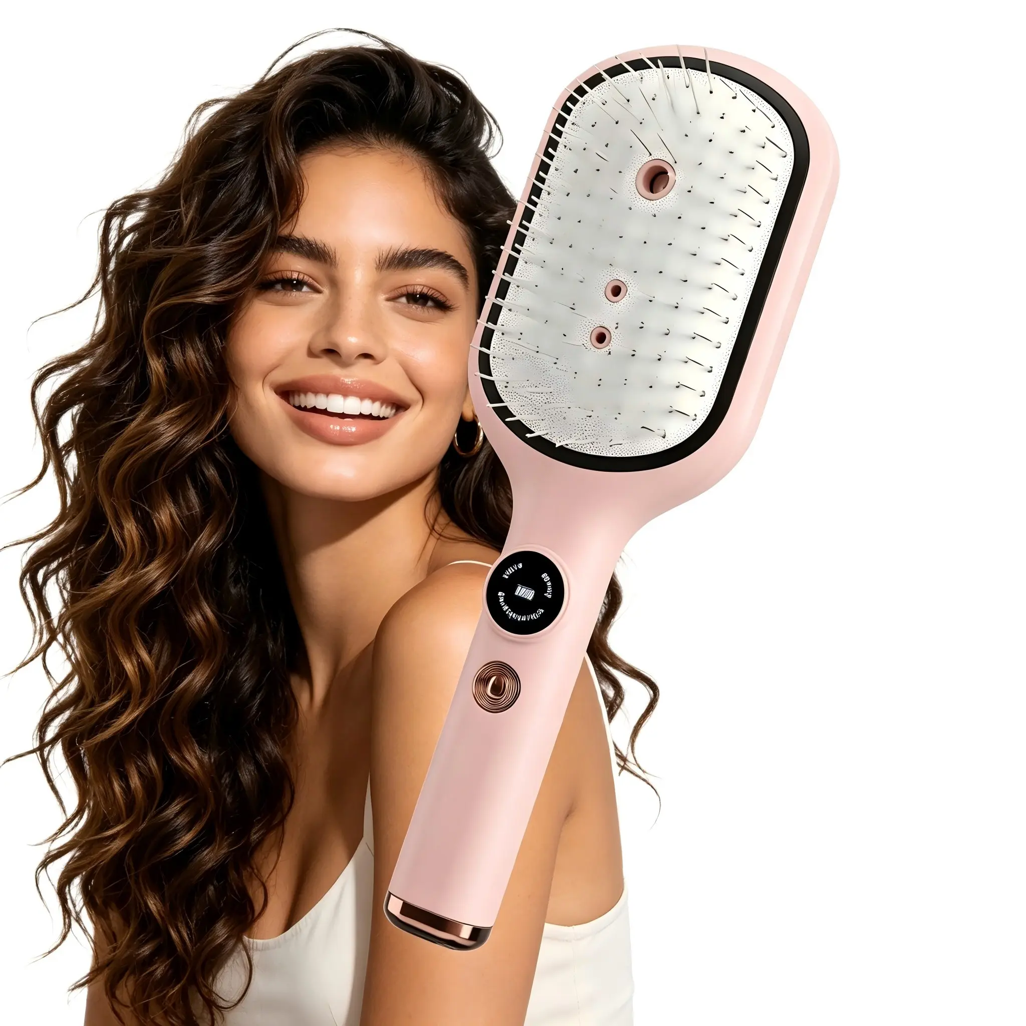 Electric scalp massager comb - Atomized hair essential oil liquid vibrating hair growth scalp massager brush with oil distributor hair straightening comb