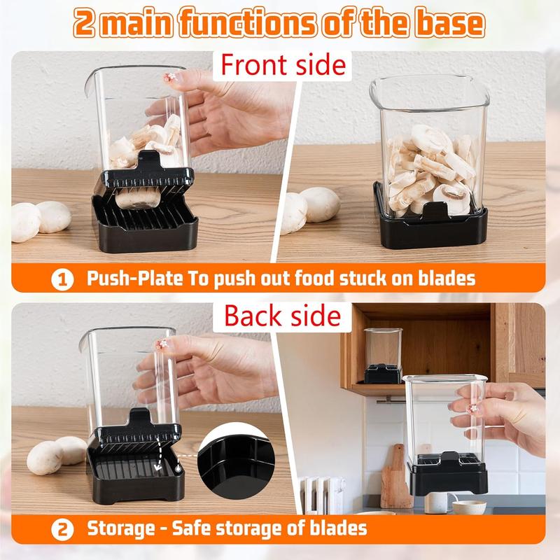 2 Pack Fruit Slicer Cup - Strawberry, Banana, Grape , Egg Slicer for Hard Boiled Eggs - Removable  &  Push Plate - Rapid & Safe Slicing Kitchen Gadgets for Easy  Prep (Black)