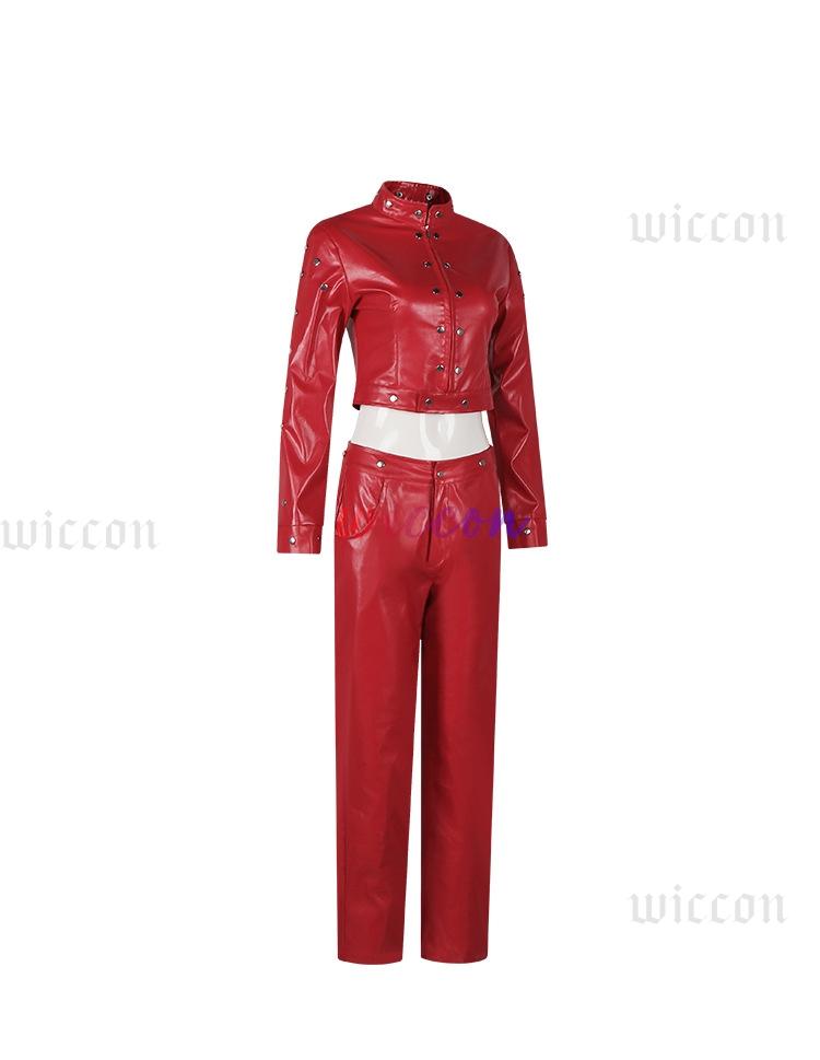 )(*Anime The Seven Sins Ban COS Costume PU Coat Party The Deadly Sins Costume Blue Wig Halloween Costumes Adult@COSSTORE COOL@!