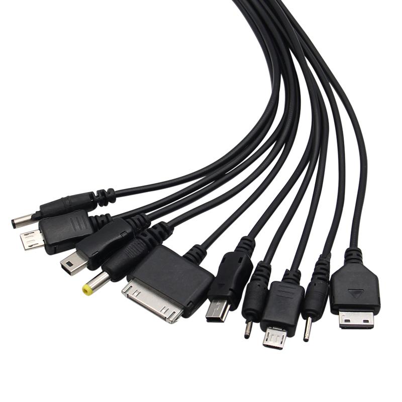 Universal USB To Multi Plug Cell Phone Charger Cable 10 to 1 USB Cable  Charger Cable