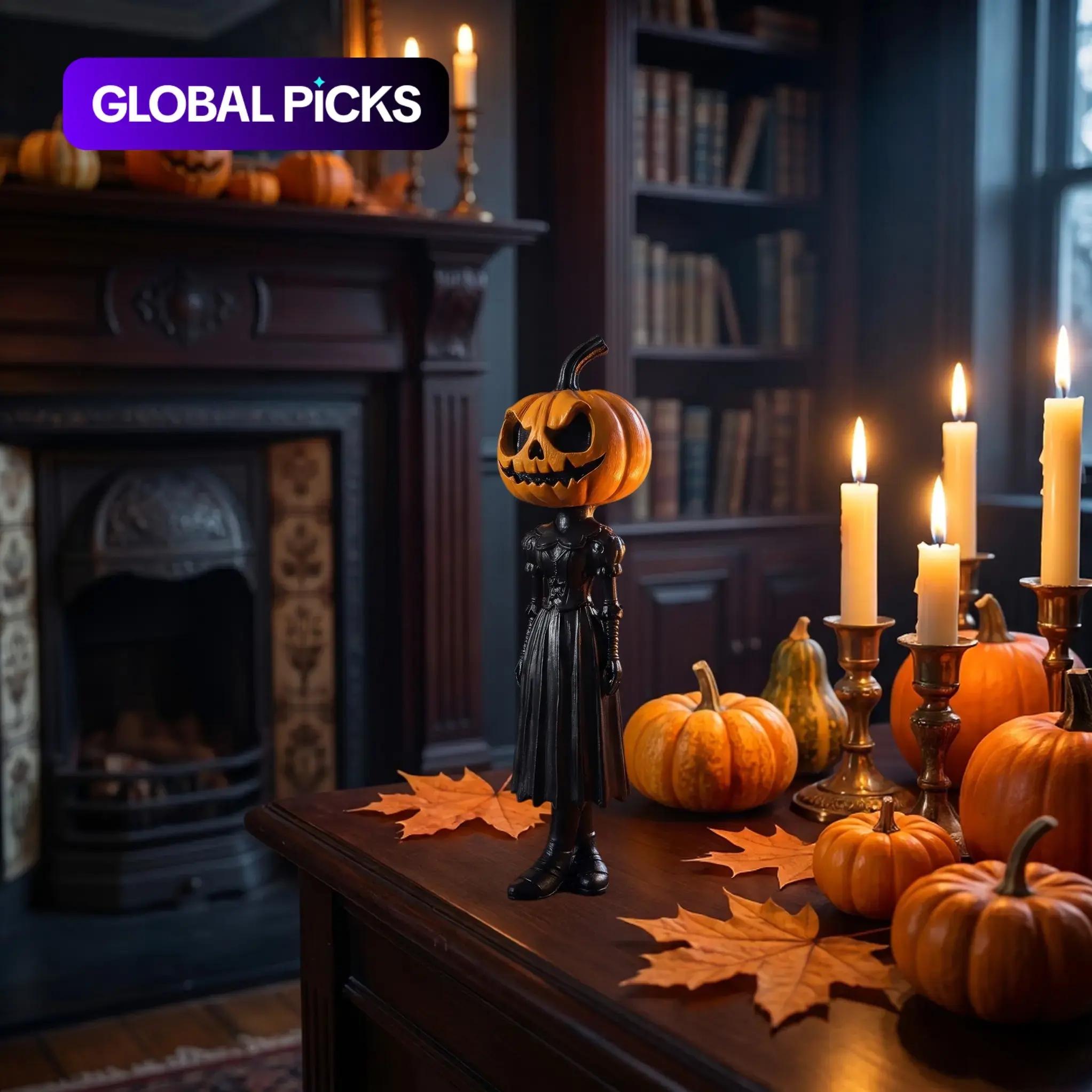Pumpkin Man Statue, Halloween Decorative Ornament, Entryway Decoration, Spooky Atmosphere, Home Décor Item, Statue Figurines, Decorative Statues, Statues For Home Decor, 1 Piece #GLOBAL PICKS