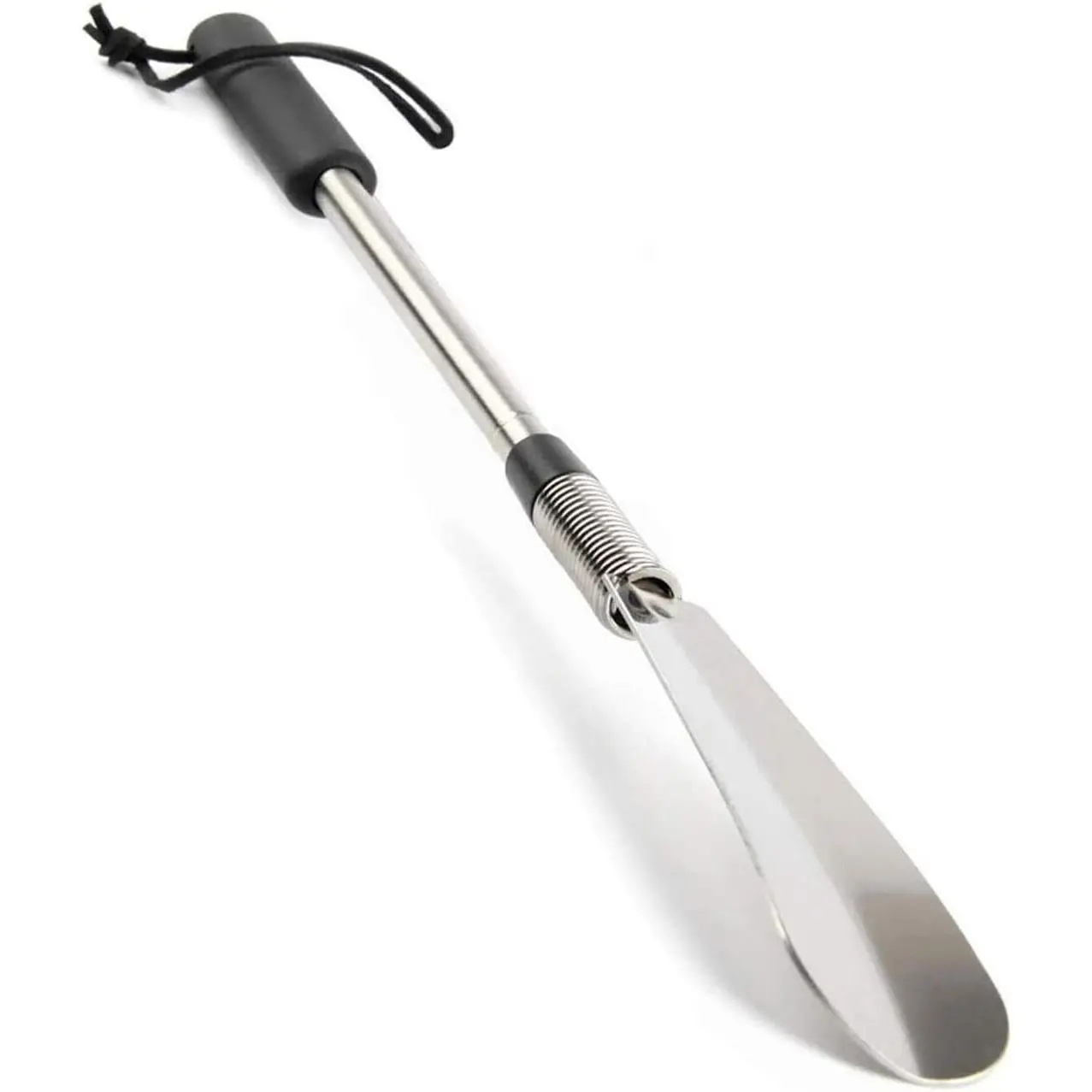 Premium Long Handled Shoe Lifter 16" to 31" Adjustable Expander Shoe Horn - Extends & Collapses Stainless Steel Telescopic Spring Shoehorn